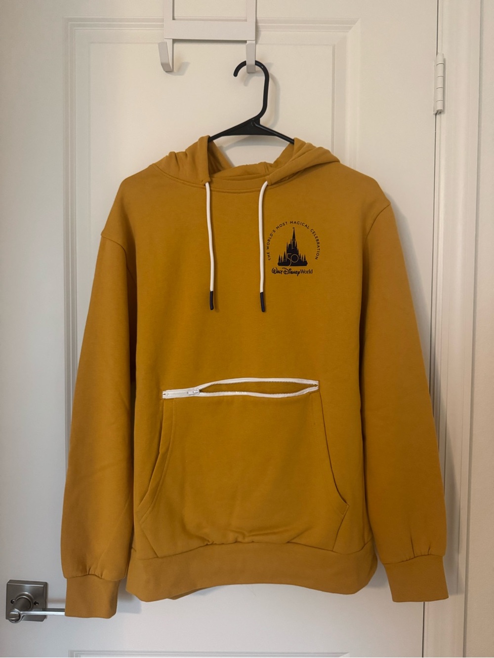 Walt Disney World 50th Anniversary Mustard Hoodie Size S NWT